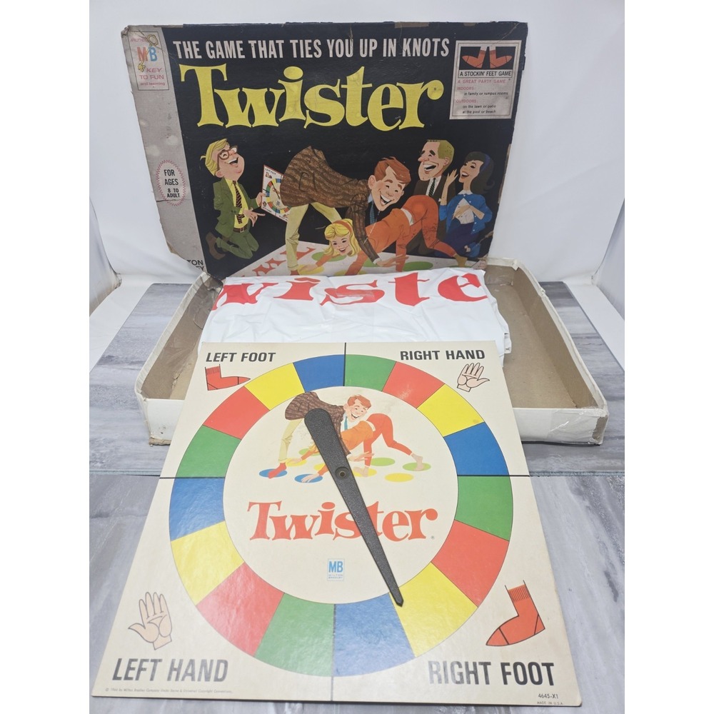 Twister Game - Vintage 1966 - Milton Bradley - Original 1st Edition -‎ Complete